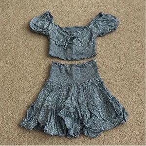 Mixology blue floral 2 piece set